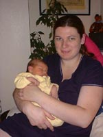 Mother and newborn son